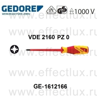 GEDORE * VDE 2160 PZ0 VDE-ОТВЕРТКА для винтов со шлицем PZ0 GE-1612166