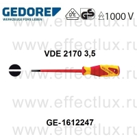 GEDORE * VDE 2170 3,5 VDE-ОТВЕРТКА для винтов с прямым шлицем 3.5 мм GE-1612247