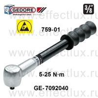 GEDORE * 759-01 Динамометрический ключ TSN SLIPPER 5-25H·м 3/8'' GE-7092040