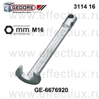 GEDORE 3114 16 Ключ гаечный с отогнутой рожковой частью без воротка 16 мм. GE-6676920