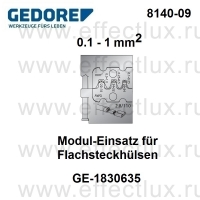 GEDORE 8140-09 МОДУЛЬ-ПЛАШКА для неизолированных штыревых наконечников GE-1830635