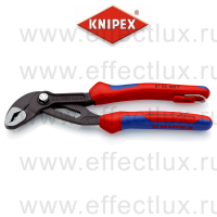 KNIPEX COBRA® Клещи переставные, зев 42 мм., длина 180 мм., фосфатированные, 2-компонентные ручки, проушина для страховки KN-8702180T