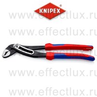 KNIPEX ALLIGATOR® Клещи переставные, зев 70 мм., длина 300 мм., фосфатированные, 2-компонентные ручки, проушина для страховки KN-8802300T