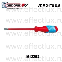 Э1612298 VDE-ОТВЕРТКА для винтов с прямым шлицем 6.5 мм, VDE 2170 6,5