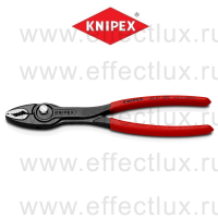KNIPEX Серия 82 TwinGrip клещи с фронтальным и боковым захватами, зев 4-22 мм., длина 200 мм., обливные ручки KN-8201200