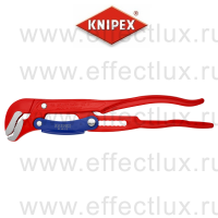 KNIPEX Ключ трубный 1.1/2", S-образные губки, с быстрой регулировкой, зев 60 мм., длина 420 мм., красный KN-8360015