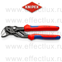 KNIPEX Клещи переставные-гаечный ключ, зев 40 мм., длина 180 мм., фосфатированные, двухкомпонентные ручки KN-8602180
