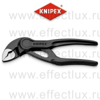 KNIPEX Cobra® XS Клещи переставные, зев 28 мм., длина 100 мм., фосфатированные KN-8700100