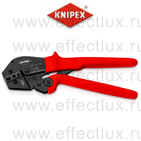 KNIPEX Пресс-клещи, 3 гнезда, двойные концевые гильзы, 2x 6/10/16 мм², длина 250 мм. KN-975218