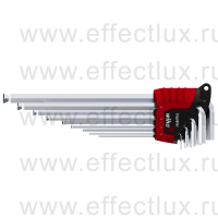WIHA 369R H9 Набор шестигранных штифтовых ключей HEX MagicRing® со сферической головкой в держателе "ErgoStar", SW1,5-SW10 мм. 9 предметов WI-37351
