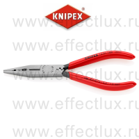 KNIPEX Плоскогубцы электрика для монтажа проводов, 160 мм., фосфатированные, обливные ручки KN-1301160