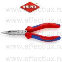 KNIPEX Плоскогубцы электрика для монтажа проводов, 160 мм, фосфатированные, 2-компонентные ручки KN-1302160
