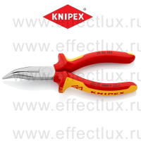 KNIPEX Серия 25 Длинногубцы с режущими кромками VDE, губки 40°, 160 мм., фосфатированные, 2-компонентные ручки KN-2526160