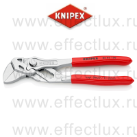 KNIPEX Клещи переставные-гаечный ключ, зев 27 мм., длина 150 мм., хромированные, обливные ручки KN-8603150