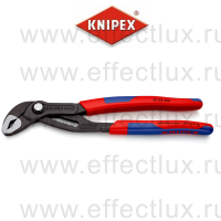 KNIPEX COBRA® Клещи переставные, зев 50 мм., длина 250 мм., фосфатированные, 2-компонентные ручки KN-8702250