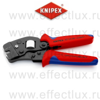 KNIPEX Пресс-клещи для контактных гильз DIN 46228 1+4, обжим: квадрат, торцевые, 1 гнездо, 0.08-10 мм², 2 х 4 мм², длина 190 мм.  KN-975308