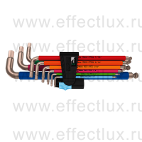 WERA 3950/9 Hex-Plus Multicolour Imperial 1 Набор Г-образных ключей, нержавеющая сталь 1, дюймовые, 9 предметов WE-022860