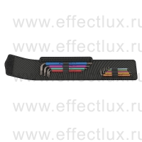 WERA 950/9 Hex-Plus Multicolour Imperial 1 Набор Г-образных ключей, дюймовых, BlackLaser, 9 предметов WE-022639