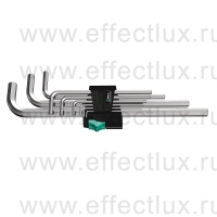 WERA 950/9 Hex-Plus 2 Набор г-образных ключей, метрических, хромированных, 9 предметов WE-021909