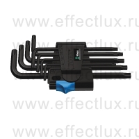 WERA 967/9 TX HF 1 Набор Г-образных ключей с фиксирующей функцией, BlackLaser, 9 предметов TORX® WE-024244