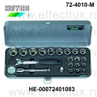 HEYCO Комбинированный набор торцевых головок  1/2 " и 3/8 " серии 72-4010-М HE-00072401083