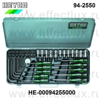 HEYCO Комбинированный набор инструментов  1/4'' и 1/2'' серии 94-2550-Е/Т HE-00094255000