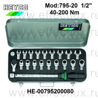 HEYCO Комплект динамометрических инструментов серии 1/2" 795-20 HE-00795200080