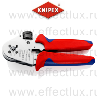KNIPEX Пресс-клещи для тетрагональной опрессовки точеных контактов, 0.08-2.5 мм², max. Ø 5 мм., длина 180 мм., хромированные KN-975263