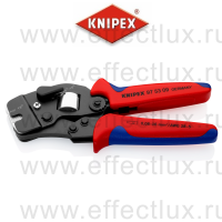 KNIPEX Пресс-клещи для контактных гильз DIN 46228 1+4, обжим: квадрат, торцевые, 1 гнездо, 0.08-10 + 16 мм², 2 х 6 мм², длина 190 мм. KN-975309