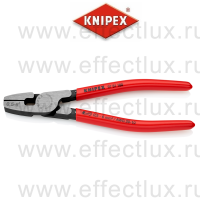 KNIPEX Пресс-клещи, 1 гнездо, контактные гильзы DIN 46228 1+4, 0.5-6.0 мм², 180 мм. KN-9781180