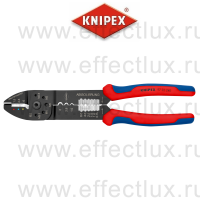 KNIPEX Пресс-клещи, 3 гнезда, изолированные кабельные наконечники и штекеры: 0.5-6.0 мм², длина 240 мм. KN-9732240