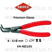 KNIPEX Прецизионные щипцы для внутренних стопорных колец в отверстиях изогнутые под углом 90° KN-4821J01