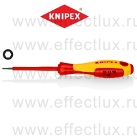KNIPEX Серия 98 Отвёртка VDE с внешним шестигранником, 2 x 75 мм., длина 175 мм., диэлектрическая KN-981320