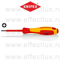 KNIPEX Серия 98 Отвёртка VDE Phillips PH0 x 60 мм., длина 162 мм., диэлектрическая KN-982400
