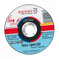 DRONCO AS 46 T Inox C&G отрезной круг по металлу резание и шлифование 1123270100  125х2,5х22,23