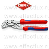 KNIPEX Клещи переставные-гаечный ключ, зев 40 мм., длина 180 мм., хромированные, 2-компонентные ручки KN-8605180