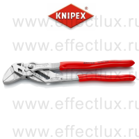 KNIPEX Клещи переставные-гаечный ключ, зев 52 мм., длина 250 мм., хромированные, обливные ручки KN-8603250