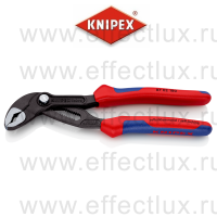 KNIPEX COBRA® Клещи переставные, зев 42 мм., длина 180 мм., фосфатированные, 2-компонентные ручки KN-8702180