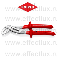 KNIPEX Серия 88 ALLIGATOR клещи переставные VDE, зев 50 мм., длина 250 мм., хромированные, обливные диэлектрические ручки KN-8807250
