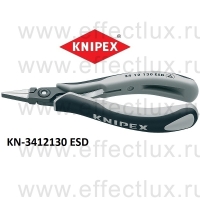 KNIPEX Серия 34 Плоскогубцы захватные прецизионные для электроники L-130 мм. KN-3412130ESD