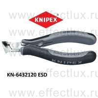 KNIPEX Серия 64 ESD Кусачки торцевые для электроники с функцией снятия электростатического напряжения L-120 мм. KN-6432120ESD