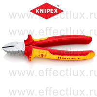 KNIPEX Серия 70 Бокорезы VDE, 180 мм., хромированные, 2-компонентные диэлектрические ручки KN-7006180