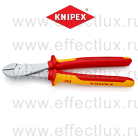 KNIPEX Серия 74 Бокорезы особо мощные VDE, 250 мм., хромированные, 2-компонентные диэлектрические ручки KN-7406250