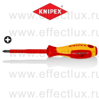 KNIPEX Серия 98 Отвёртка VDE Phillips PH2 x 100 мм., длина 212 мм., диэлектрическая KN-982402