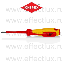 KNIPEX Серия 98 Отвёртка VDE Pozidriv PZ1 x 80 мм., длина 187 мм., диэлектрическая KN-982501