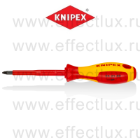KNIPEX Серия 98 Отвёртка VDE Pozidriv PZ2 x 100 мм., длина 212 мм., диэлектрическая KN-982502