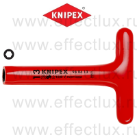KNIPEX Серия VDE Отвёртка торцевая диэлектрическая с внутренним шестигранником, с Т-образной рукояткой, 8 x 200 мм. KN-980408