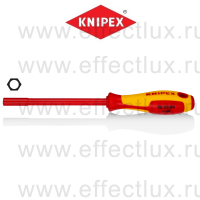 KNIPEX Серия 98 Отвёртка торцевая VDE с внутренним шестигранником, 4 x 125 мм., длина 230 мм., диэлектрическая KN-980304