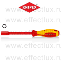KNIPEX Серия 98 Отвёртка торцевая VDE с внутренним шестигранником, 9 x 125 мм., длина 237 мм., диэлектрическая KN-980309