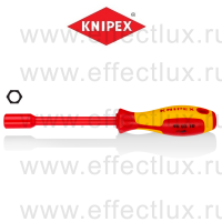 KNIPEX Серия 98 Отвёртка торцевая VDE с внутренним шестигранником, 10 x 125 мм., длина 237 мм., диэлектрическая KN-980310